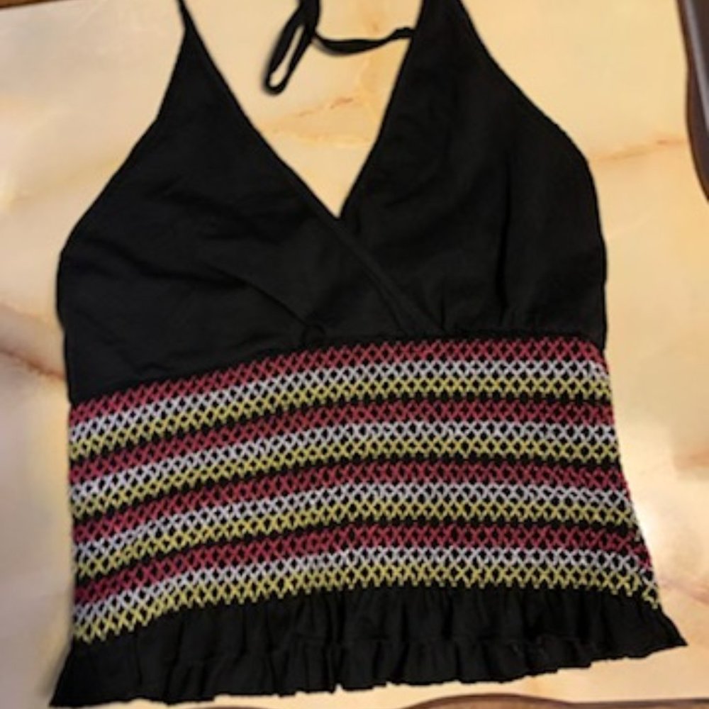 Derek Heart Halter Cropped Top